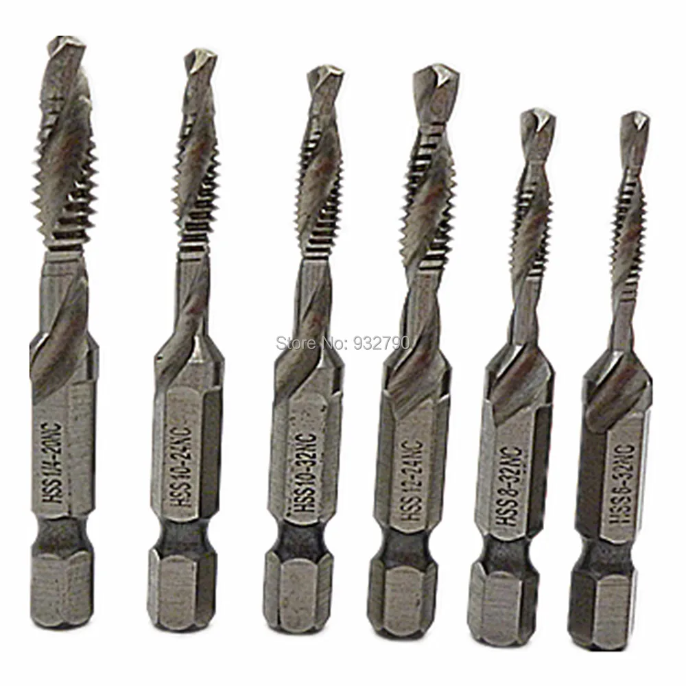 SAE DrillTapDeburr Bit Set, For Steel,Copper,Brass,Aluminum,Plastic