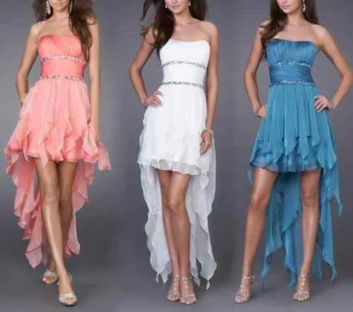 Cheap free shipping 2018 New High Low Beading Pink Formal Gown Party Pageant short front long back prom party bridesmaid dresses Cheap free shipping 2018 New High Low Beading Pink Formal Gown Party Pageant short front long back prom party bridesmaid dresses