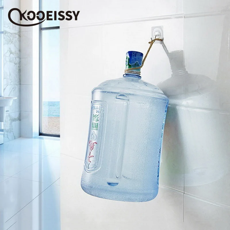 

5 Pcs Practical Strong Home Kitchen Hooks Transparent Suction Cup Sucker Wall Hooks Hanger For Kitchen Bathroom Key Bag Hook