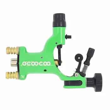 

OCOOCOO Q180 Dragonfly Rotary Tattoo Machine Gun Permanent Makeup Dragonfly Liner Shader Tattoo Machine RCA + Double Hook Green