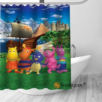 

Backyardigans Bath Curtain 100% polyester Fabric Shower Curtain bathroom beautiful Bath decor Print your picture