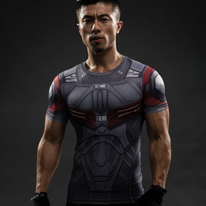 Костюм обратный черный флэш 3D Печатные Футболки мужские реглан короткий рукав с супергероем компрессионное рубашка одежда для фитнеса топы Мужские