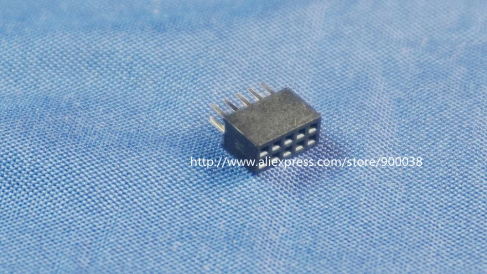 

10pcs 2x5 P 10 pin 1.27mm Pitch Pin Header Female dual row straight through hole DIP Rohs Lead free