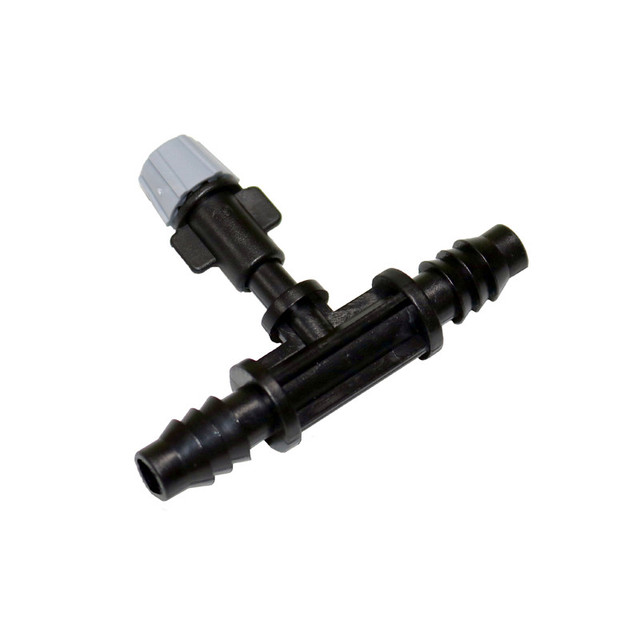 Gray Atomized Nozzle + Tee Joints Agriculture Greenhouse Garden  Irrigation Lawn Mist Spray Nozzle Watering 100 Pcs