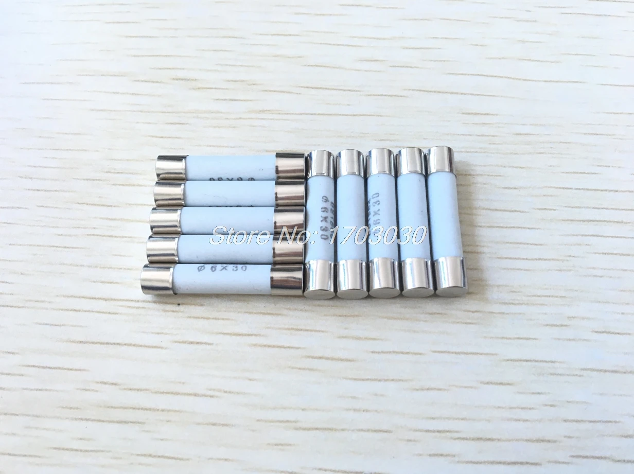 Fast Blow Ceramic Fuses 2A 5A 10A 15A 20A 25A 30A 250V 6mm x 30mm 100 Pcs | Обустройство дома