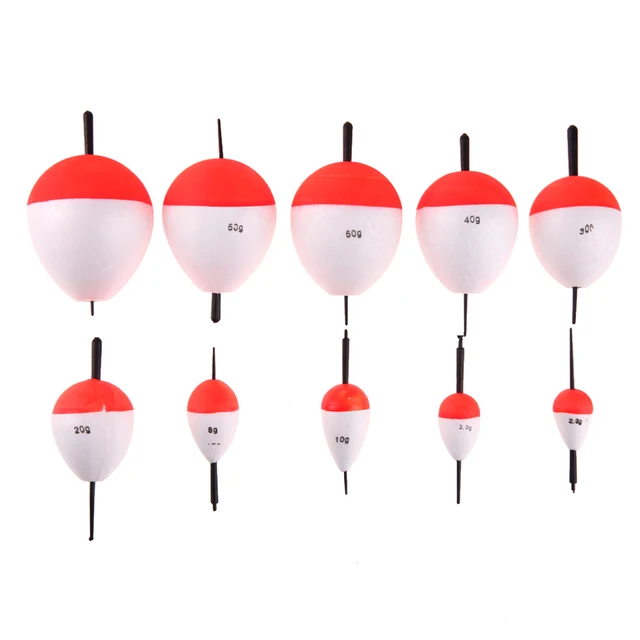 10pcs/60g Fishing Floating Float EPS Sea Fish Float Set 2g 50g with