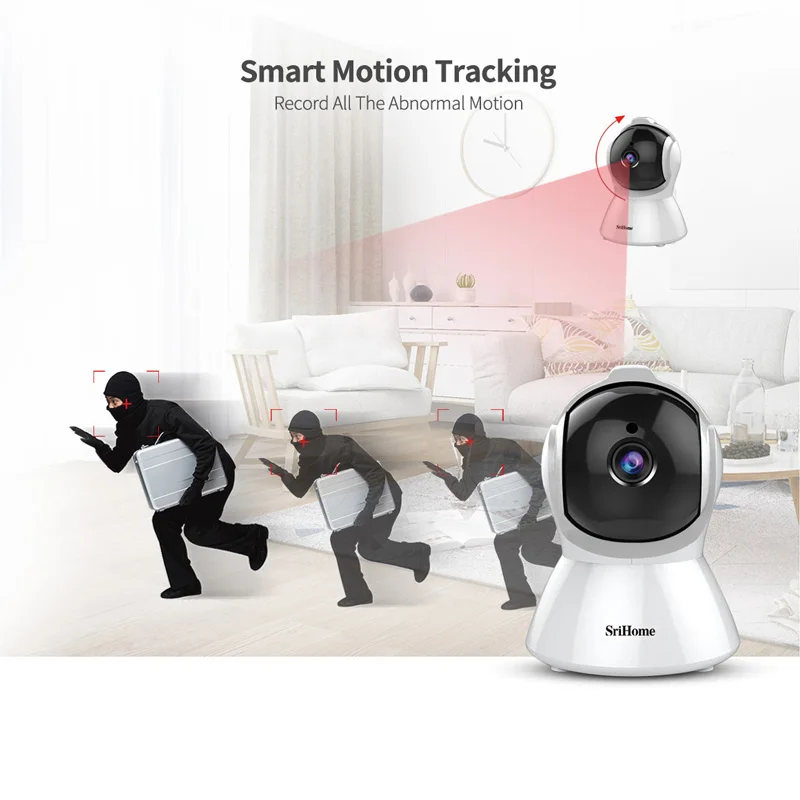  AI Body Auto-tracking IP Camera Smart Home Wifi 1080P CCTV Camera H.265 Indoor Night vision Alarm M - 33012466523