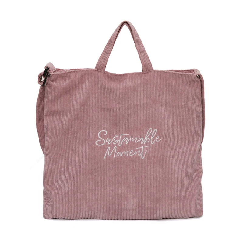 

6PCS / LOT Women Corduroy Bag Embroidery Shoulder Crossbody Bags Female Messenger Bag Lady Eco Tote Zipper Handbag