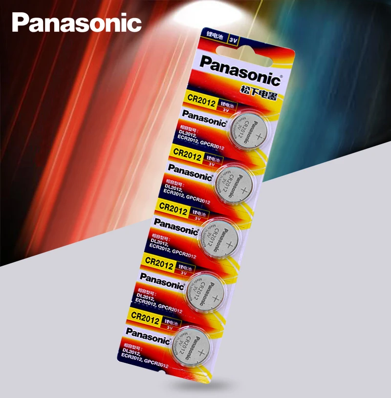 

5pc/lot Original Brand new battery PANASONIC cr2012 3v button cell coin batteries for watch computer cr 2012