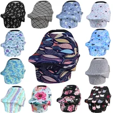 Чехол для детского автокресла, чехол для кормления ребенка, с принтом, корзина для покупок, высокий стул, автомобильное кресло, навес для кормления грудью, чехол для коляски