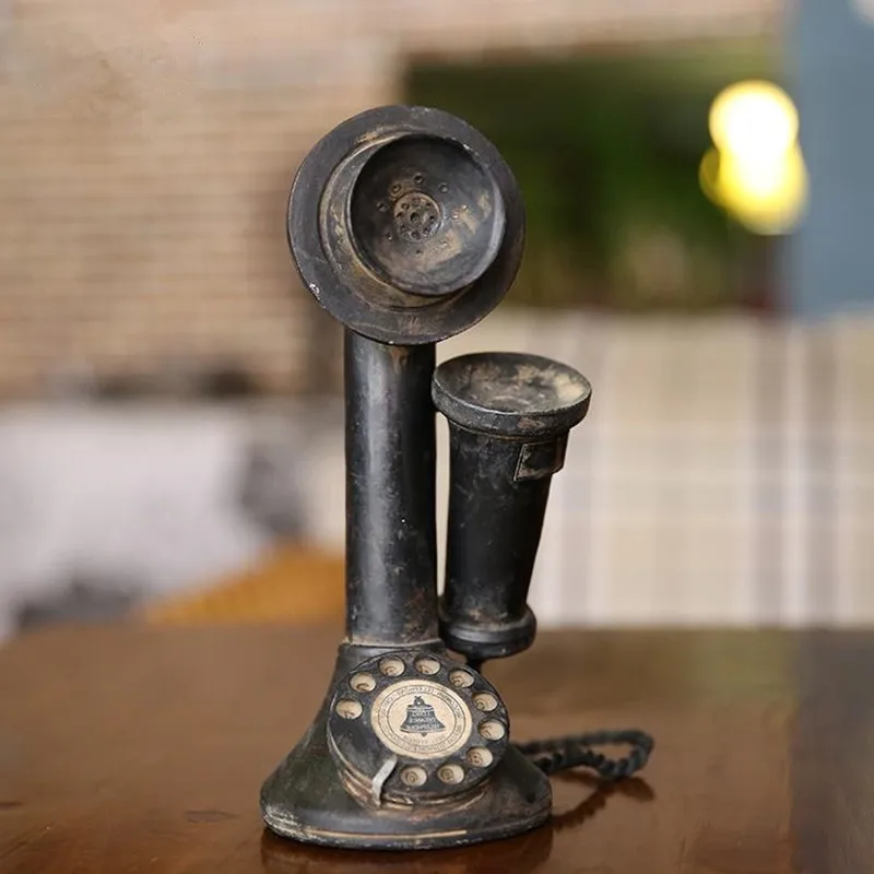 

American Nostalgia Style Receiver Telephone Mode Vintage Bar Home Decor Crafts Are Retro Telephones 22*11cm