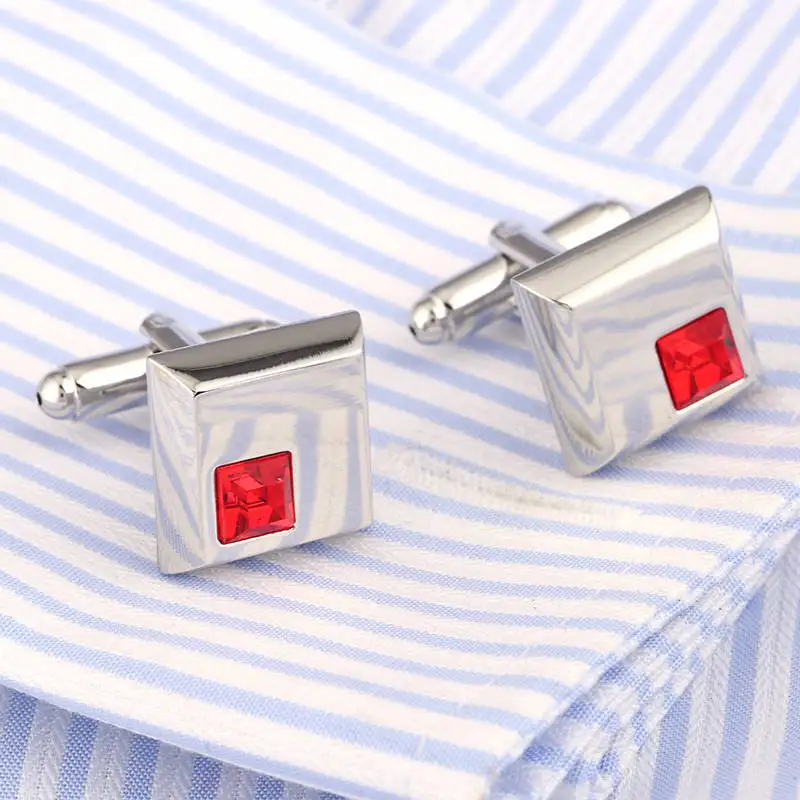 

High end Brass Cufflinks Silver Cuff links French Shirt Cuffs VAGULA Gemelos Wedding Collar Studs 233