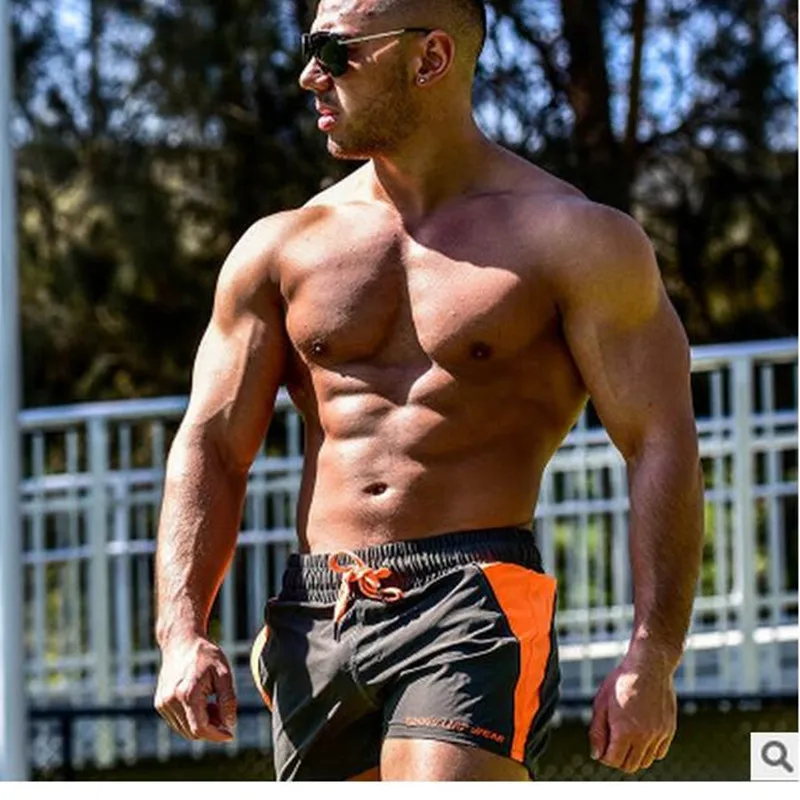 

2019 Men Fitness Bodybuilding Shorts Man Casual Gyms Workout Male Breathable Mesh Quick Dry Sportswear Jogger Beach Short Pants