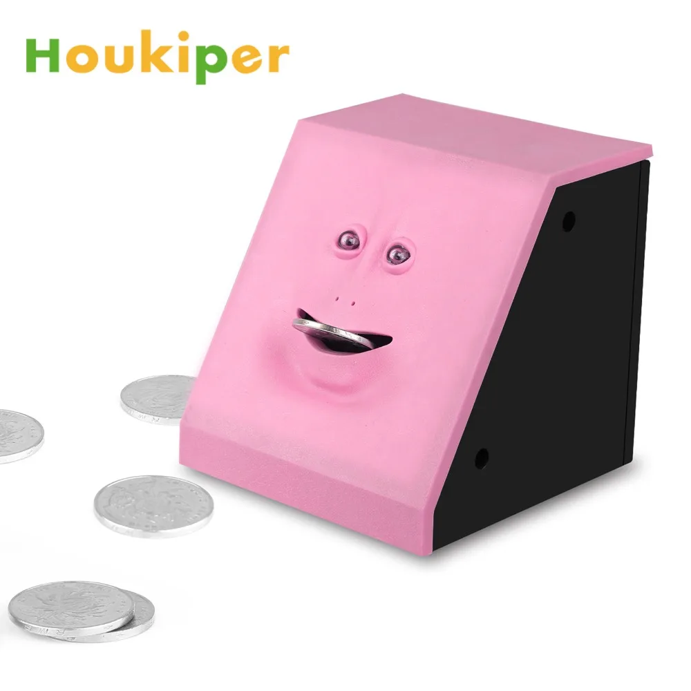 Houkiper Face Automatic Bank Chewing Piggy Bank Coin Bank Box Money