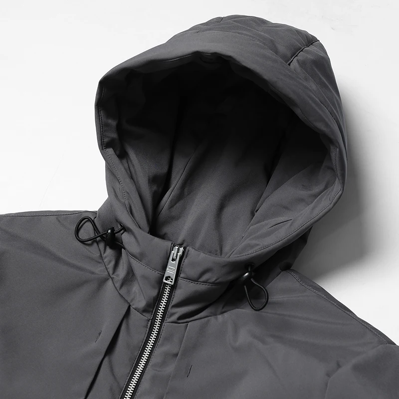 Grueso Brand Casual Chaqueta Gray Poliéster Alta Más Nuevo Md017002 Coats Moda Hombres Caliente Tamaño Invierno Simwood Calidad 2018 w60nBRv64