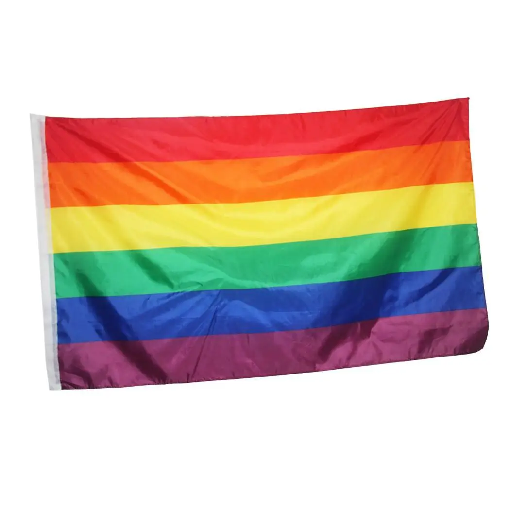 1 Pcs LGBT Flag For Lesbian Gay Pride Colorful Rainbow Peace Flag Gay Home Decoration Gay Friendly Banner LGBT  Parade Flag hot