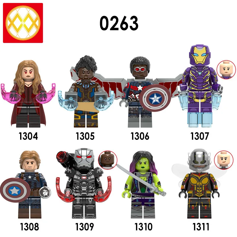 

X0263 Blocks shuri Falcon Pepper War Machine Gamora Wasp Captain America building bricks kid toys for children gift