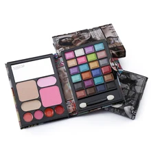 Kiss Beauty Brand Cosmetic Set 24color Eyeshadow +concealer Press Powder Blush Lip Gloss Long-wear Full Professional Makeup Kit.