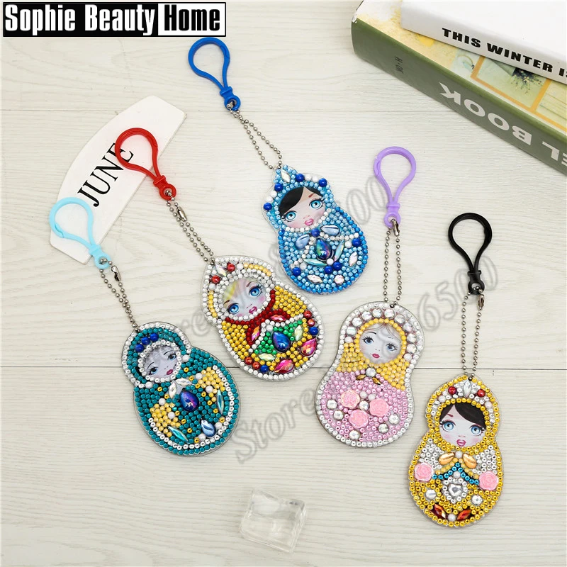 

New DIY Mini-Pattern Fruit Diamond Embroidery Pendants Cartoon Girls Key Chain For Kids Special Shaped Diamond Painting Stickers