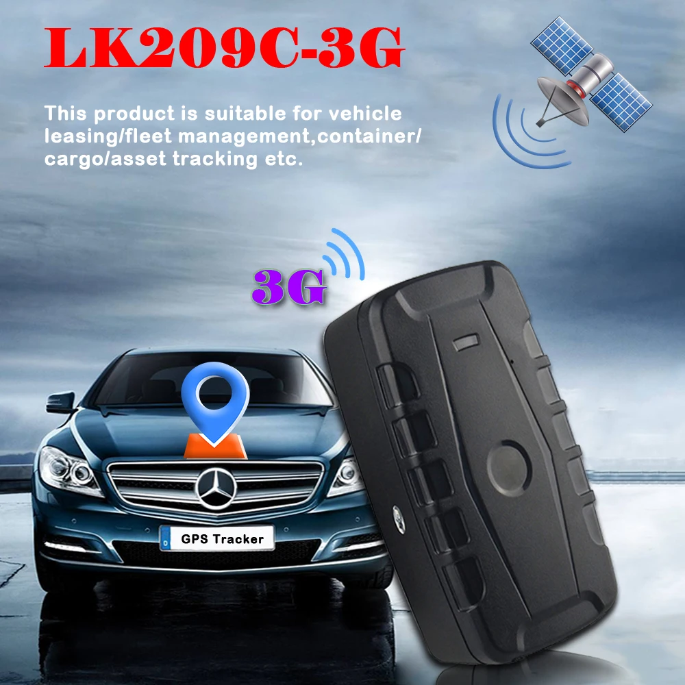 

Real-time Tracking 3G WCDMA GPS Tracker LK209C-3G 20000mAh Battery Standby Time 240 Days Super Magnet Waterproof Drop Alarm