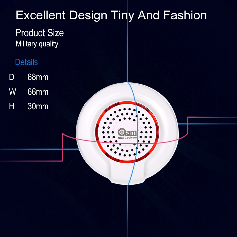 НЕО Coolcam интеллектуальная сирена беспроводной датчик, совместимый с Z-wave серии 300 и серии 500 домашней автоматизации сигнализации