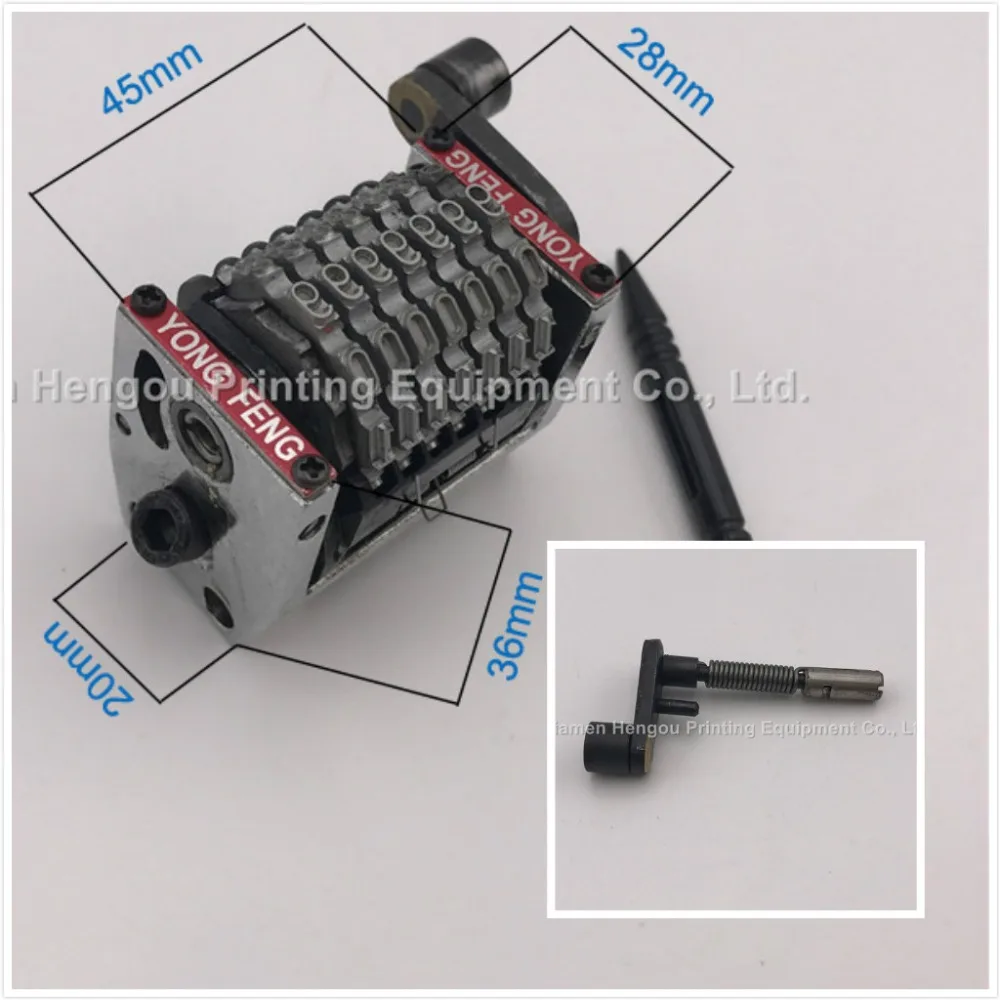 

free shipping 10 pcs GTO numbering machine horizontal forward jump 012345... 10 pcs numbering machine spring arm