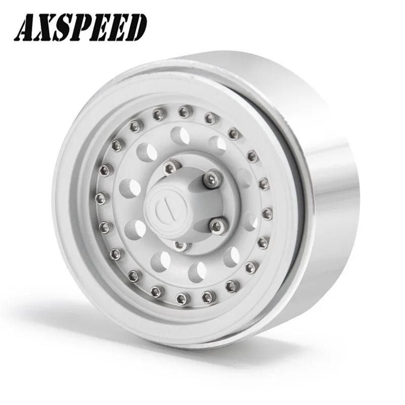 AXSPEED 4 шт. Beadlock Колесные диски 1,9 дюймов#57 для 1/10 SCX10 часть автомобильных аксессуаров - Цвет: Asia Silver 1pcs