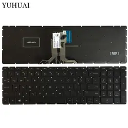 США клавиатура для ноутбука hp 15-ba 15-ba000 15-15-ba100 15-bd 15-bd000 15-bd100 15-bf 15-bf000 черная клавиатура без рамки с подсветкой