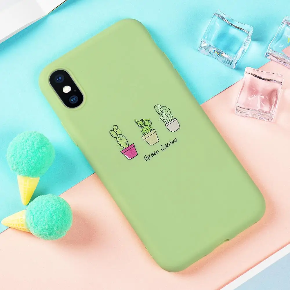 Для iPhone 6 6S 5s SE 8 8Plus X 7 7Plus XS Max Cute Avocado Love Heart Мягкая силиконовая коробка для сладостей для iPhone XR XS MAX XS Capa - Цвет: 08