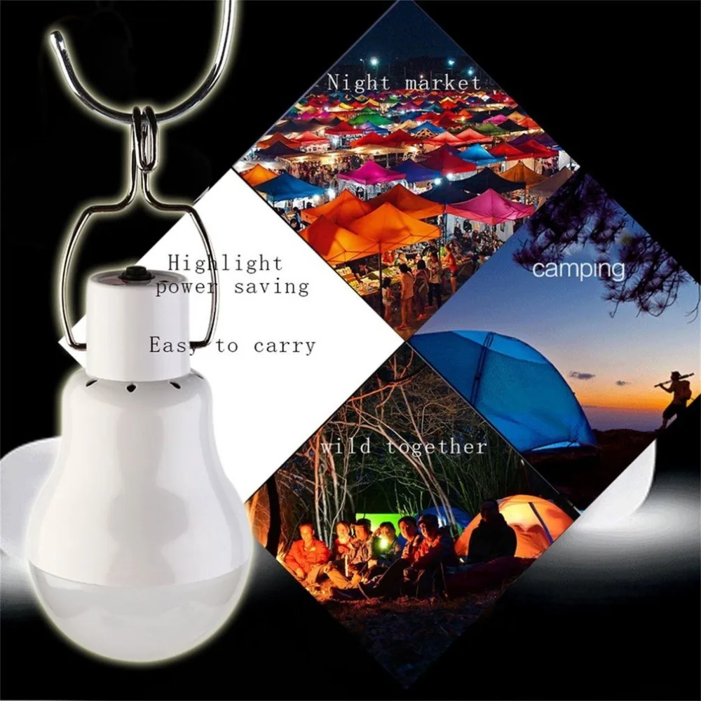 Портативный светодиодный светильник на солнечной батарее, подвесной крючок, светодиодный светильник с лампочкой, садовый светильник на солнечной батарее, уличный фонарь для рыбалки, кемпинга, палатки