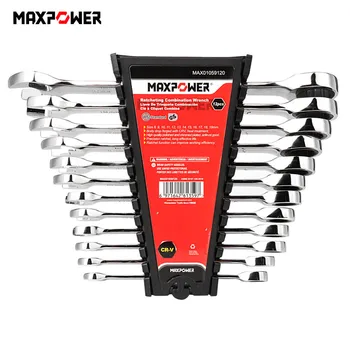 

12pcs 8/9/10/11/12/13/14/15/16/17/18/19mm Ratchet Combination Wrench Set Fine Tooth Gear Ring Torque A Shaped Repair Tool New B4