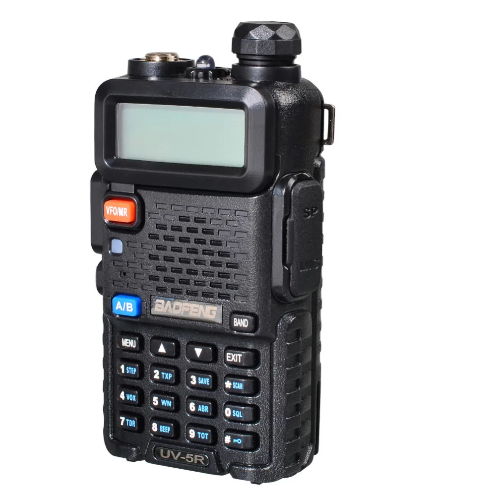 Абсолютно черный BAOFENG UV-5R рация VHF/UHF 136-174/400-520 MHz двухстороннее радио RU PL DE ES UK