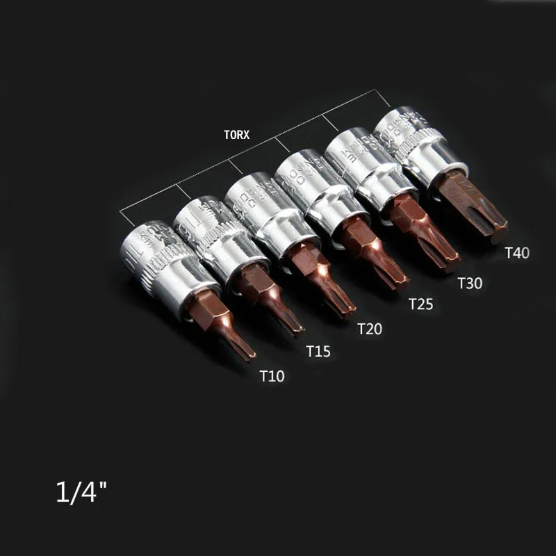 Набор бит для отвертки Torx 6 шт./компл. 1/4 дюйма головка привода отвертка ручной