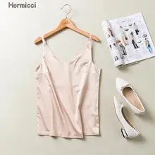 Атласная майка с v-образным вырезом, Повседневная летняя майка с открытой спиной, женские шелковые топы с бретельками, сексуальная пижама без рукавов, Майка без косточек