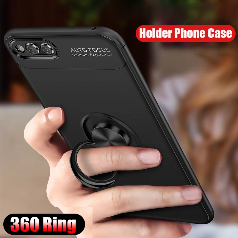 Case For Huawei Honor 9 Lite 10 V9 V10 7X 8X Car Holder Stand Magnetic Ring Cover Play 7C Pro 7A RU Y5 Y7 Prime 2018 |
