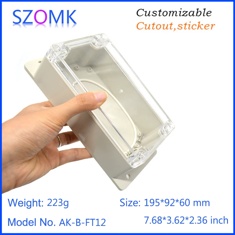 szomk IP65 instrument enclosure waterproof plastic housing box (12)