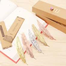1 шт. креативный посеребренный метал Закладка-перо Китайский стиль винтажный маркер страницы Kawaii Канцтовары Детские подарки
