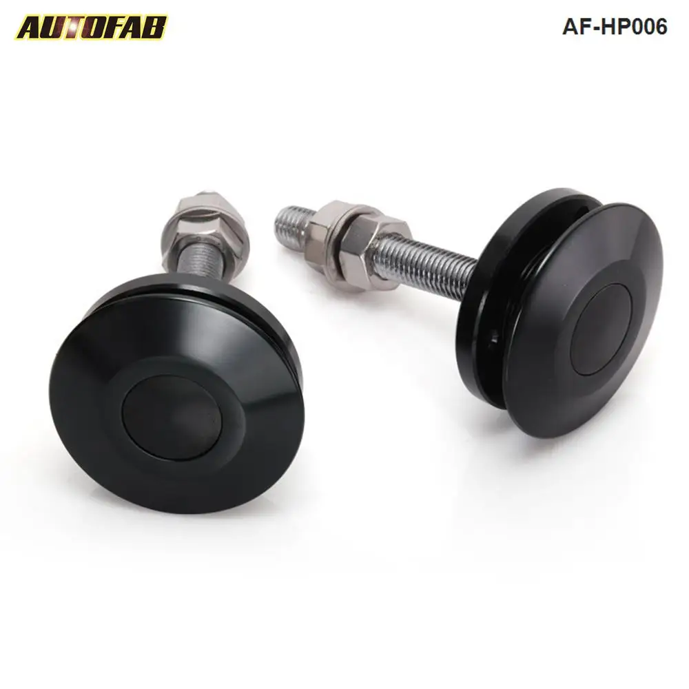 Noir Akozon Capot Moteur Universel Capot Bouton-poussoir Capot Voiture Kit Attache De Verrouillage Quick Lock