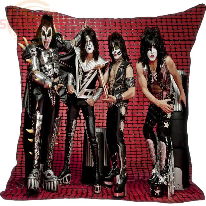 Новинка; Лидер продаж продукта индивидуальная квадратная наволочка рок-группа Kiss Наволочка на молнии; ; 20x20 см, 35x35 см, 40x40 см - Цвет: 20