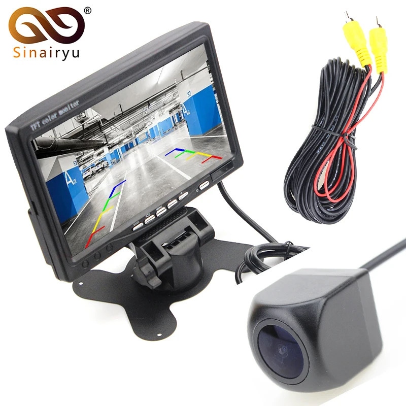 

Sinairyu Truck Parking System 7" 800*480 TFT LCD Backup Monitor + HD Wide View 170 Degree Angle MCCD Fisheye Rear View Camera