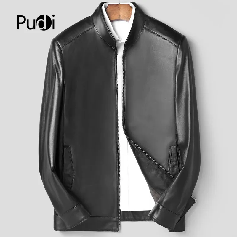 

Pudi MT112 2019 New fashion men jackets short genuine sheep leather jacket and coat spring and autumn casual outwear