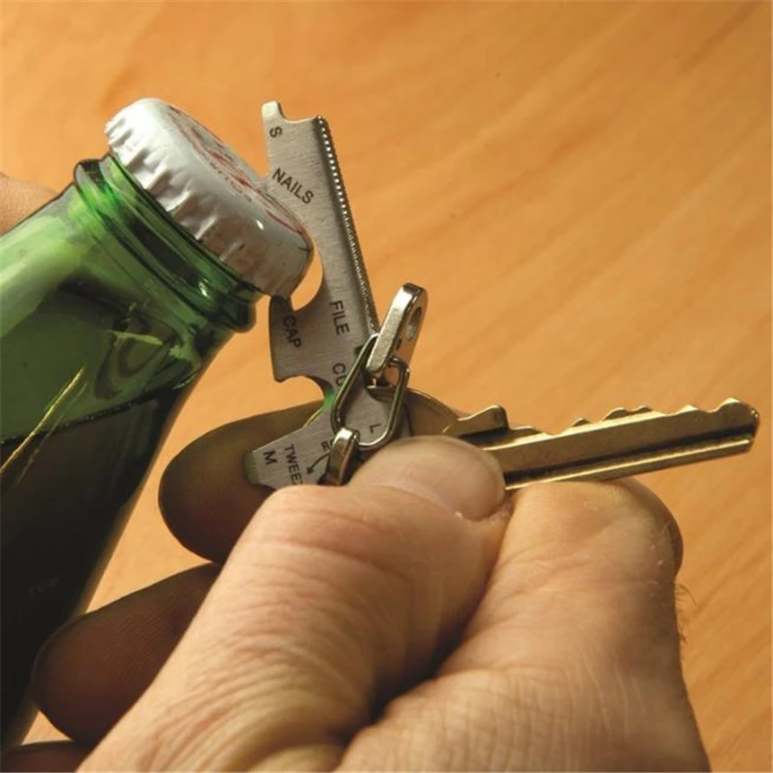 

Multifunction 8in1 outdoor gadgets stainless steel bottle opener keychain sep927 Extraordinary