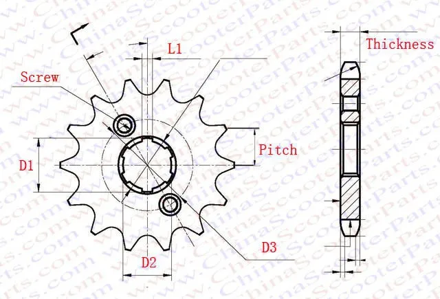 11T 12T 13T 14T 15T 16T 17T 18T 19T зуб 428 ID 20MM передняя Звездочка двигателя для мотоцикла Dirt bike ATV Quad Buggy