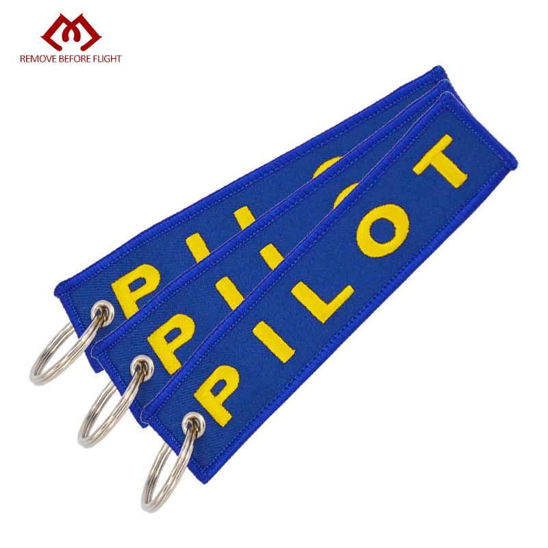 Remove Before Flight Pilot Key Chain OEM Key Chains Jewelry Embroidery Safety Tag Aviation Gifts Special Blue Pilot Luggage Tag (4)