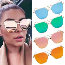 Lunettes de soleil rétro, surdimensionnées à monture métallique, œil de chat, pour l'extérieur, pour femmes, Protection anti-poussière, pour conducteurs, 1 pièce
