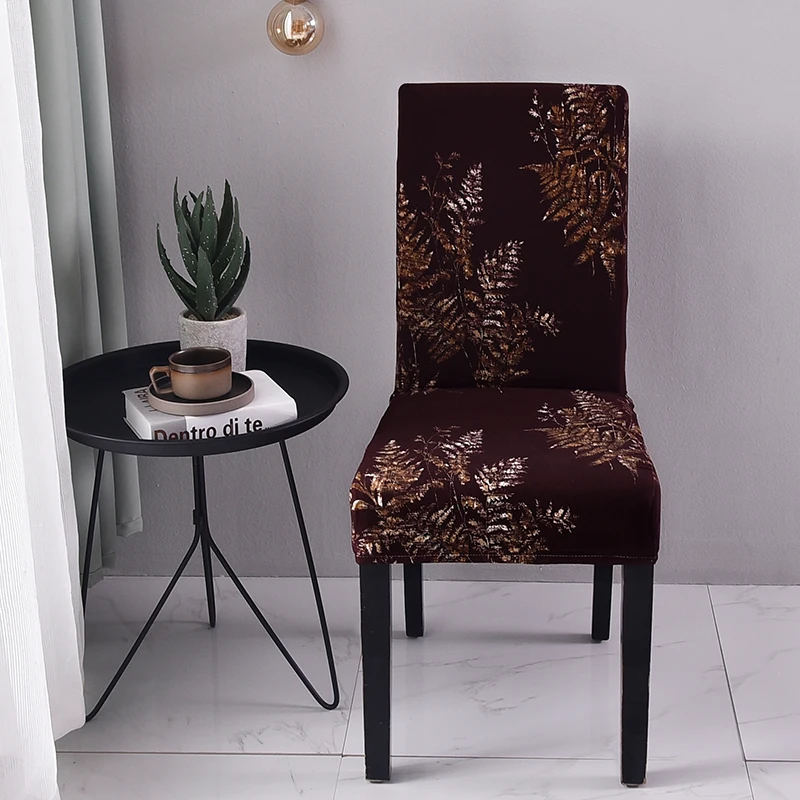 Эластичные чехлы на стулья для столовой из спандекса со съемным покрытием для гостиной, кухни, ресторана, свадебного украшения, эластичные чехлы на стулья - Цвет: 6