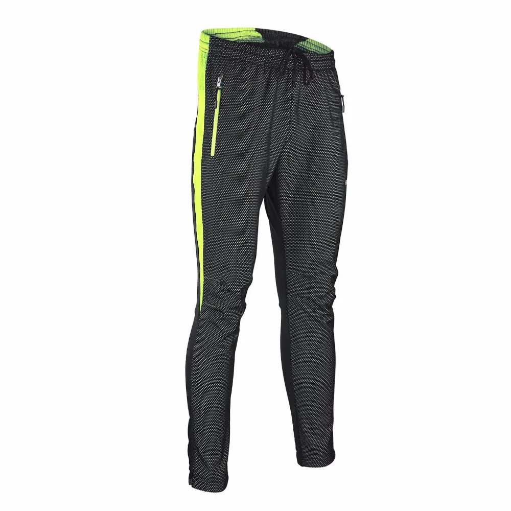 ARSUXEO зимние велосипедные штаны Для мужчин флис Спортивные штаны зимние длинные штаны для велосипеда MTB бег ветрозащитный отражают брюки для активного отдыха