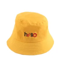 Панама в стиле унисекс HELLO Letters вышивка Рыбацкая шляпа Повседневная летняя кепка шляпа