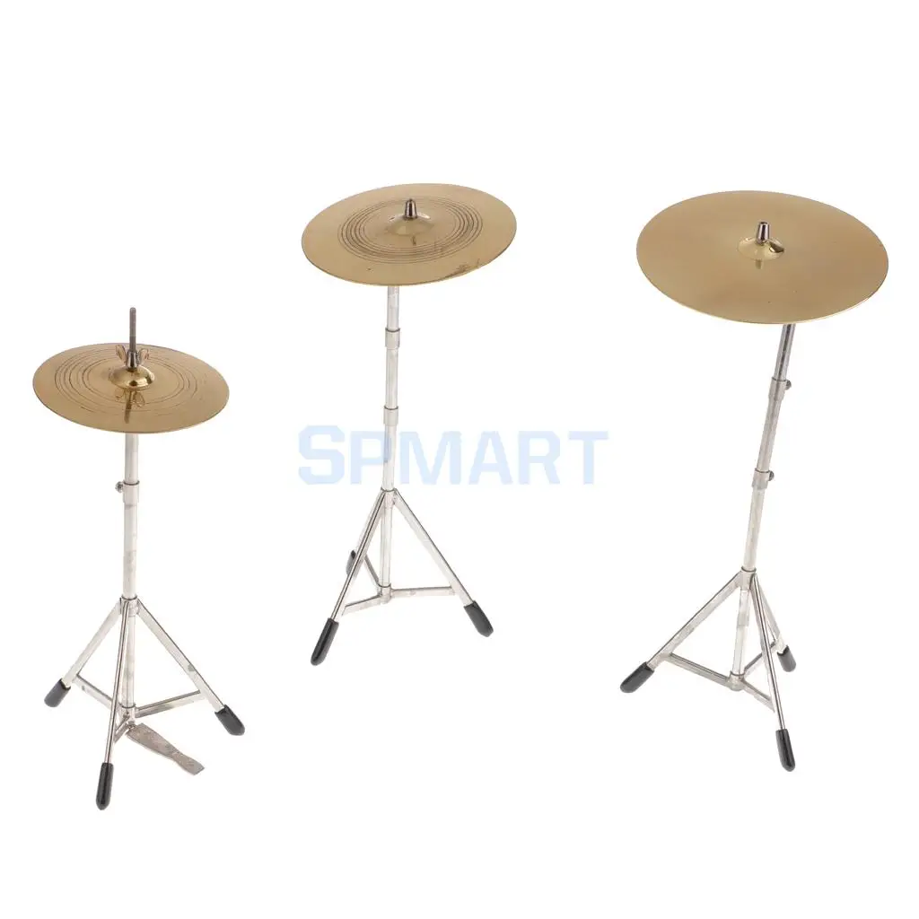 1:6 Scale Miniature Drum Set 7pcs Complete Drum Kit Musical Instrument for   12