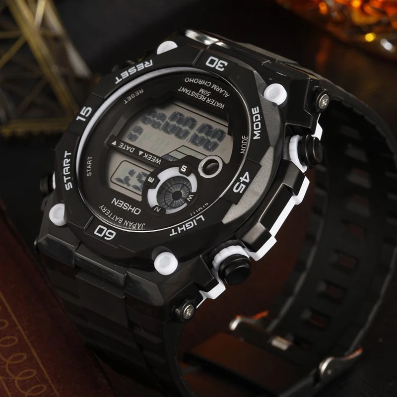 Montre Homme OHSEN Брендовые мужские светодиодный цифровые часы спортивные часы мужские часы с будильником водонепроницаемые ударопрочные военные наручные часы Relogios